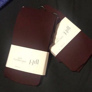 J Jill Solid Microfiber Tights double pack